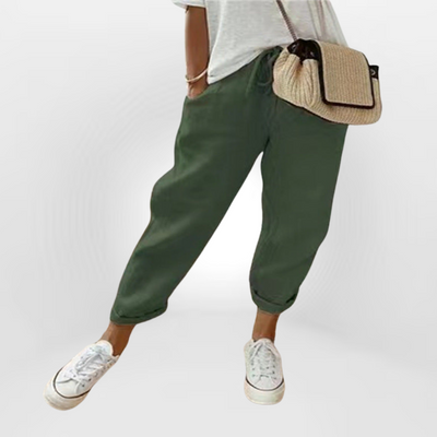 Oliwia™ - Stylowe Lniane Spodnie