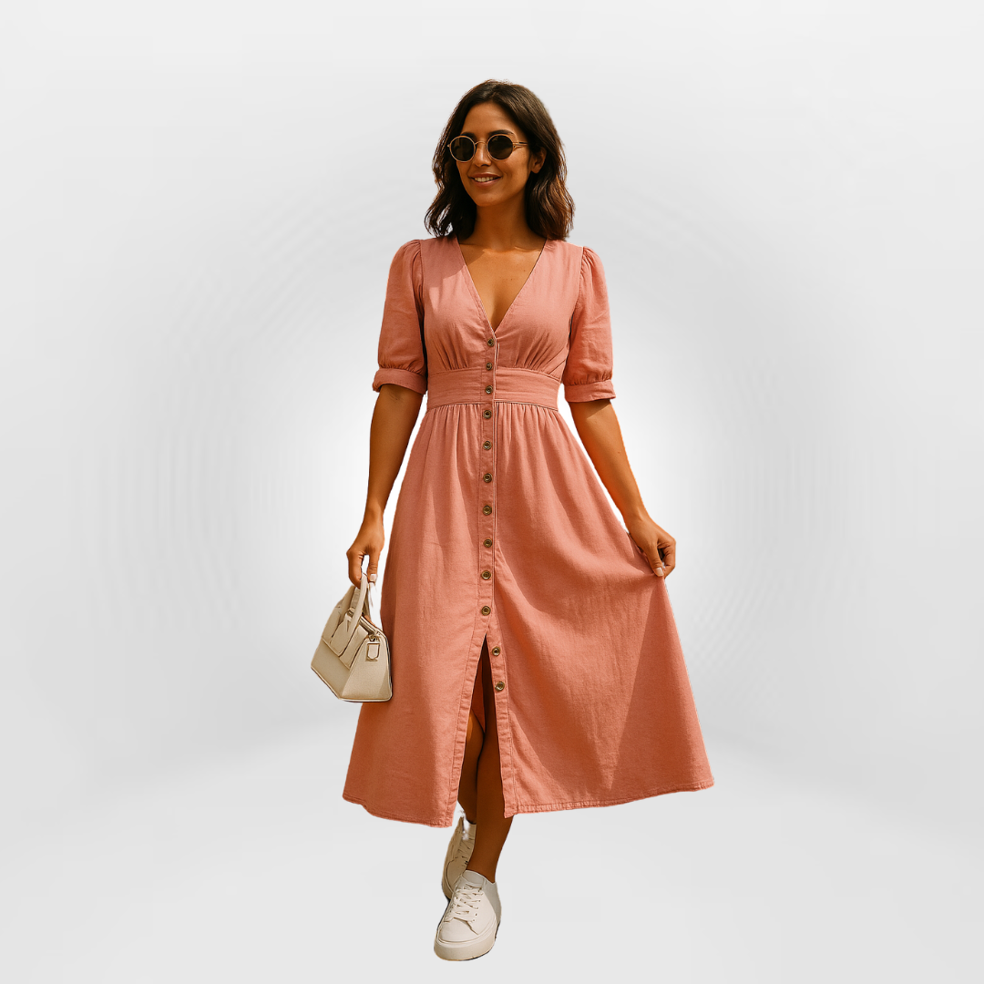Kalina™ – Jeansowa sukienka z nutą retro