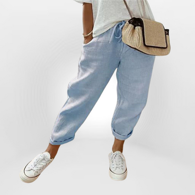 Oliwia™ - Stylowe Lniane Spodnie