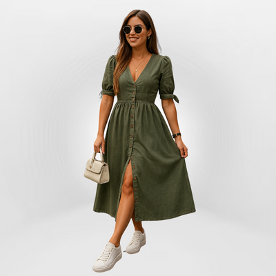 Kalina™ – Jeansowa sukienka z nutą retro