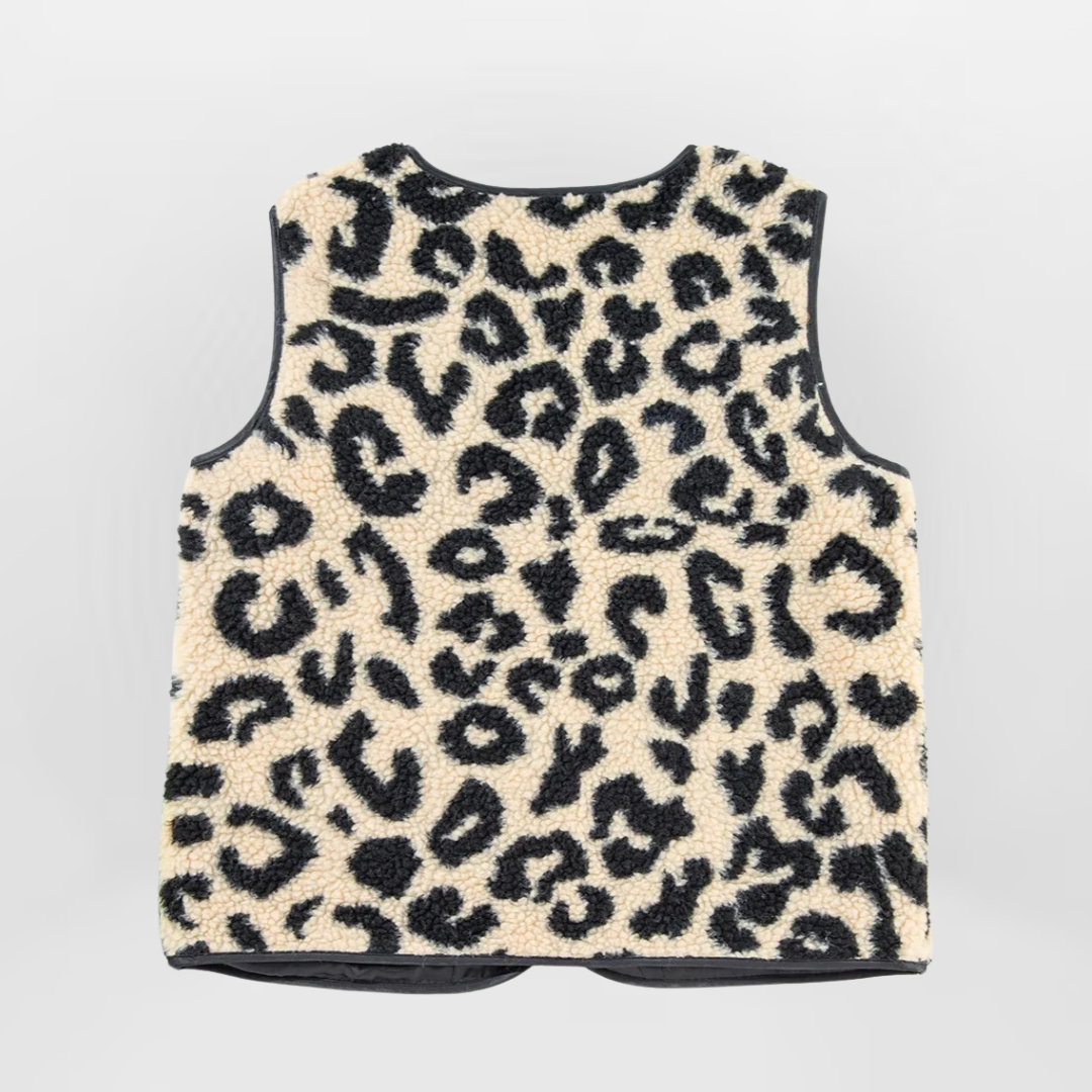 Jagoda™ – Letnia kamizelka teddy w panterkę
