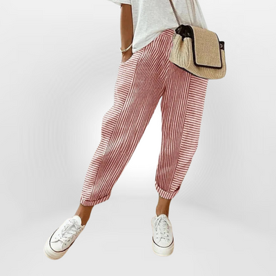 Iwona™ - Stylowe Spodnie w Paski